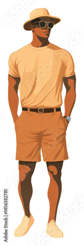 PNG Man standing shorts adult.