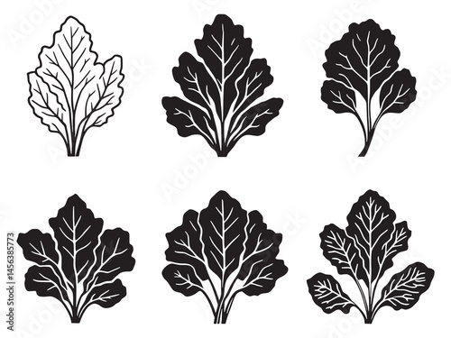 stylish radish outline graphic vector artwork