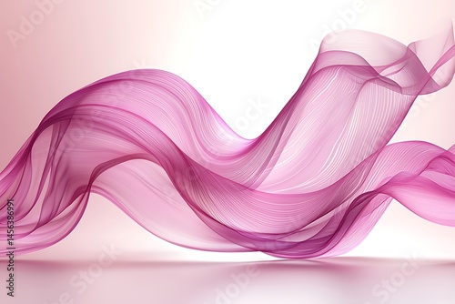 Flowing sheer fabric in pink hues