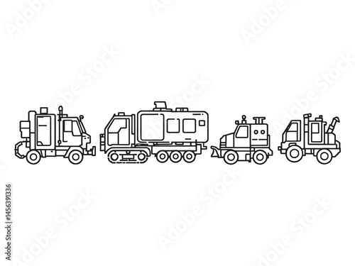 Suction machine line art icon clean vector drawing