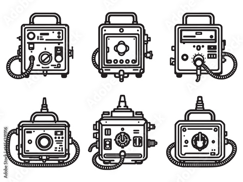 Suction machine line art icon simple graphic symbol