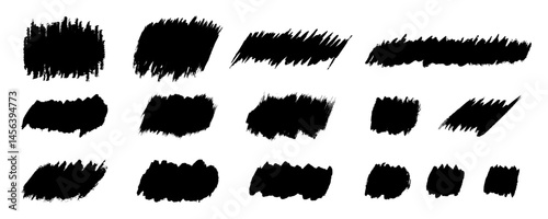 Wallpaper Mural Vector Paint Brush Stroke Shapes Set. Grunge Watercolor Frame Backgrounds. Ink Splash, Grunge Line, Design Elements. Social Media Banner. Watercolor Splash, Black Silhouette, Torn Paper. Torontodigital.ca