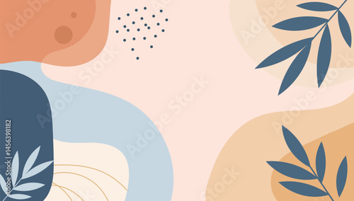 Minimalist abstract background with geometric patterns and muted tones