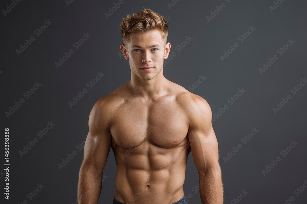 Fototapeta premium Shirtless Muscular Man