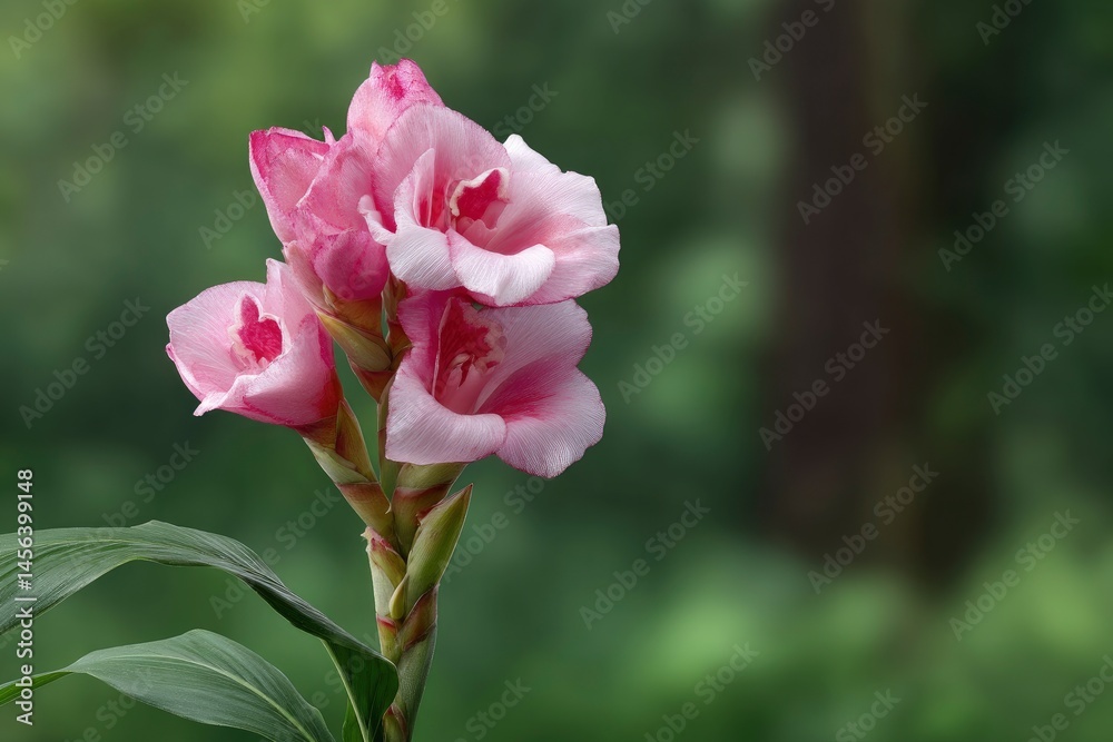 Pink Gladiolus Flower Bloom Pink Gladiolus Flower Bloom