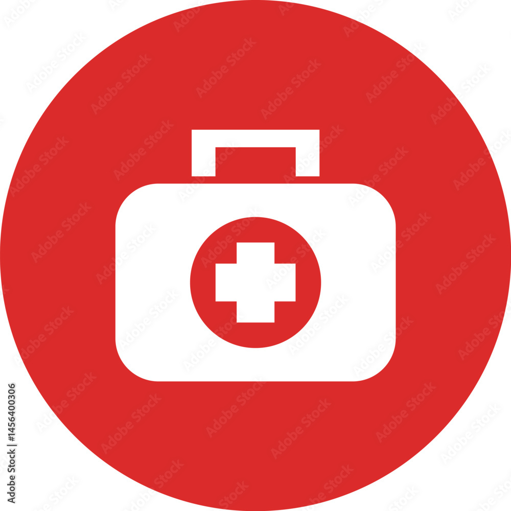 Fototapeta premium Red cross medical icon on white background. Medical sign isolated.