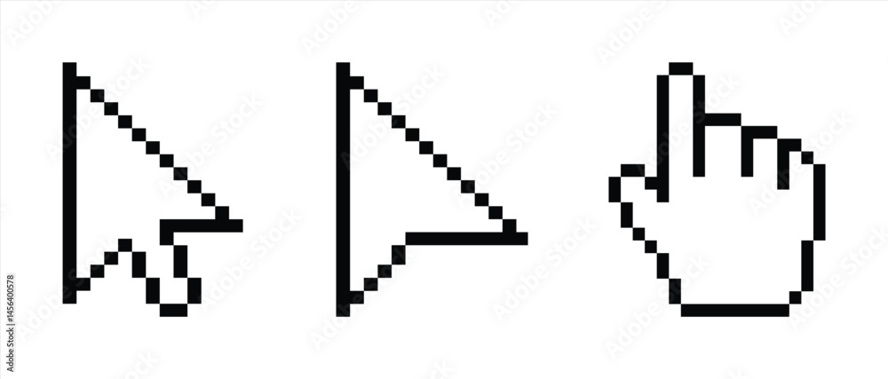 cursor icon, mouse pointer click icon vector illustration