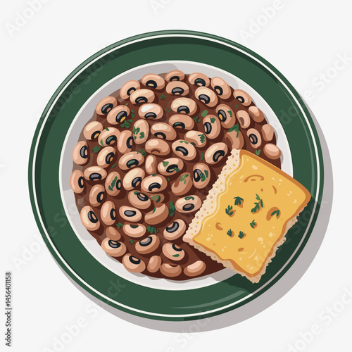 Southern Black-Eyed Peas with Golden Cornbread
