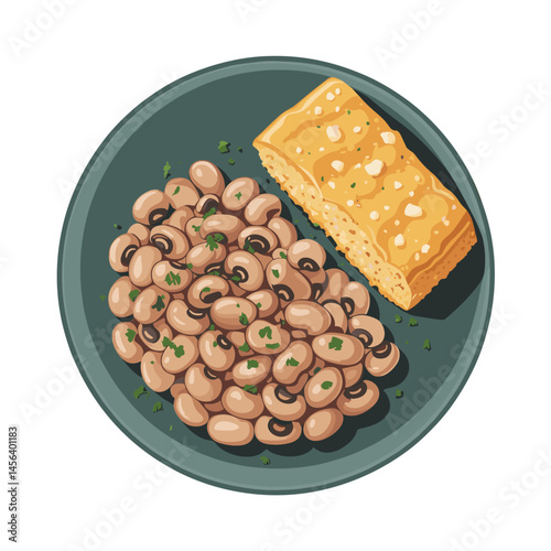 Southern Black-Eyed Peas with Golden Cornbread