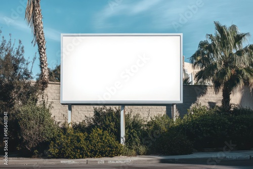 Blank real estate sign post in front of suburban house