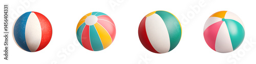 Colorful inflatable beach balls for summer fun