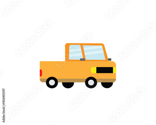 Small transport truck on a white background