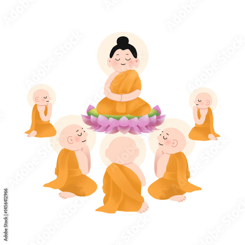 Buddha lotus sitting