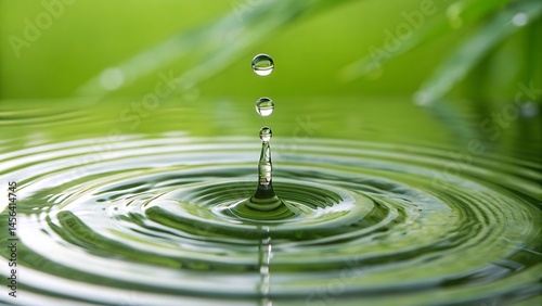 water drop on green leaf