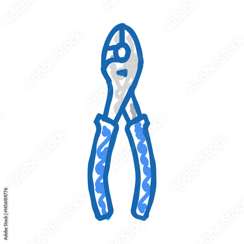 grommet pliers icon doodle illustration