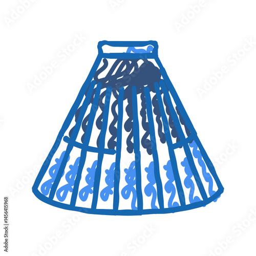 circular skirt icon doodle illustration