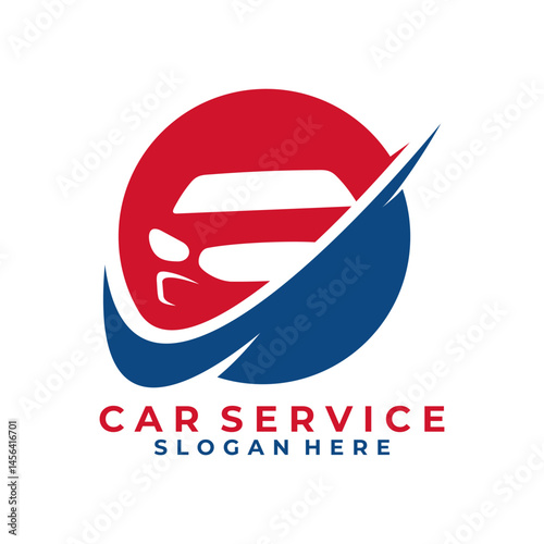 simple car service logo icon vector