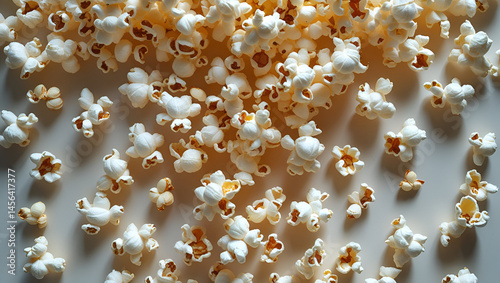 closeup of freshly Popcorn ai genrative