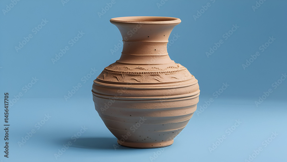 beautifully crafted earthytoned clay vas ai genrative