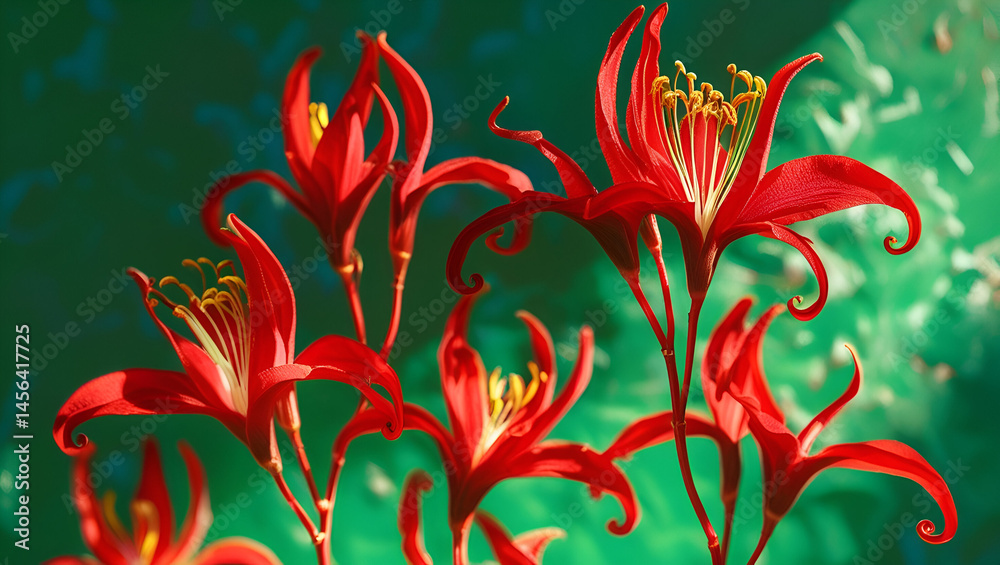 longstemmed red flowers with delic ai genrative