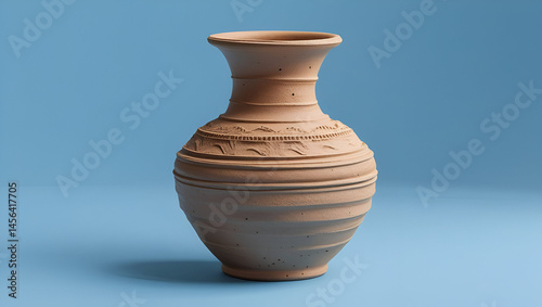 Obraz na płótnie beautifully crafted earthytoned clay vas ai genrative w salonie