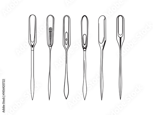 Tongue depressor line art icon clean vector drawing style