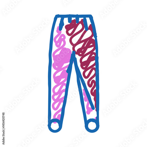 stirrup pants apparel icon doodle illustration