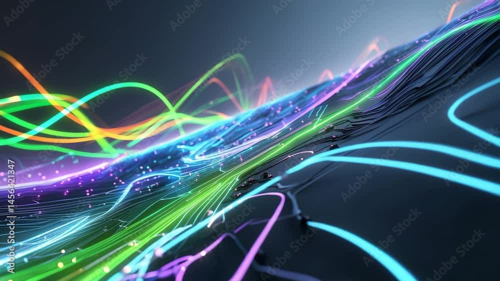 Illuminate light effect multi color and soft light effect around , 4K video.