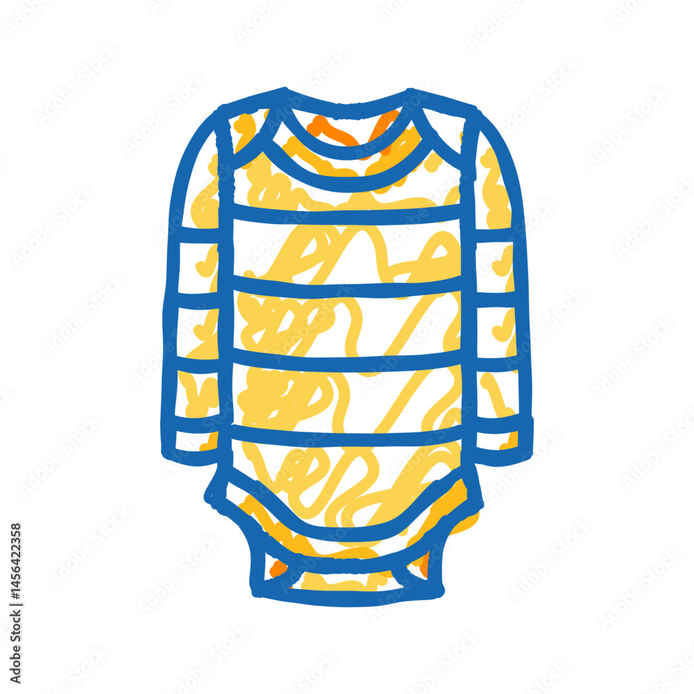 bodysuit long sleeve baby cloth icon doodle illustration bodysuit long sleeve baby cloth icon doodle illustration