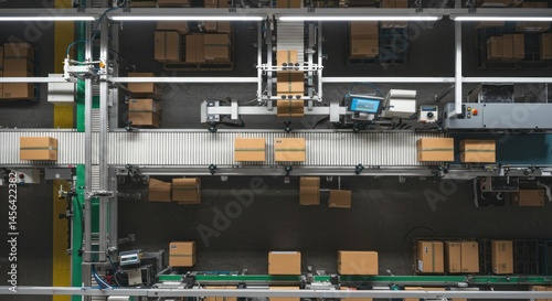 Warehouse conveyor belt, photos