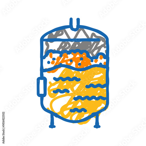 fermentation beer production icon doodle illustration