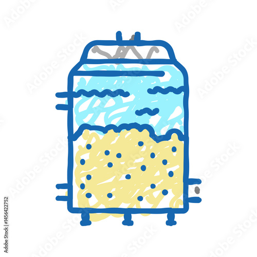 milling beer production icon doodle illustration