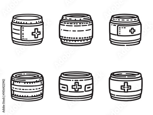 Tourniquet line art icon minimalist design illustration details