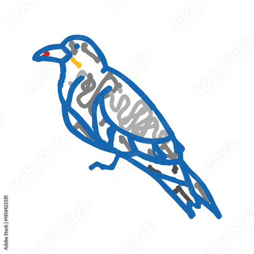 inca tern bird exotic icon doodle illustration