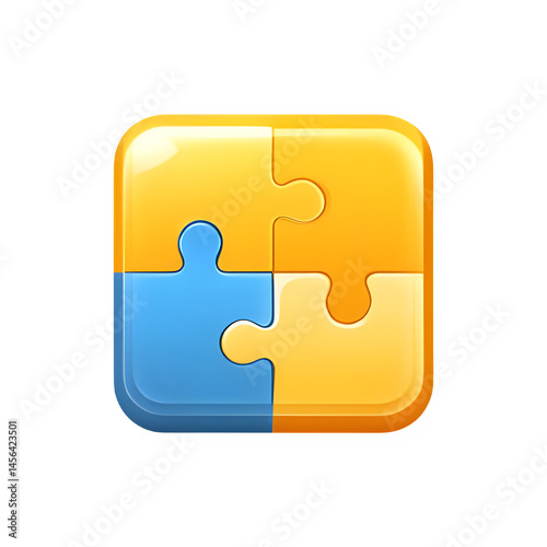 Puzzle game on transparent background