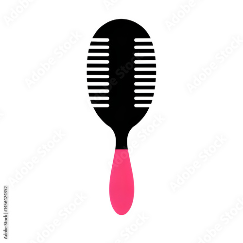 pink comb icon on transparent background