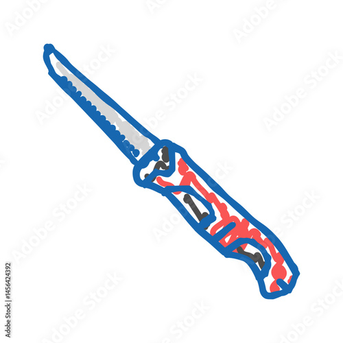 keyhole saw icon doodle illustration