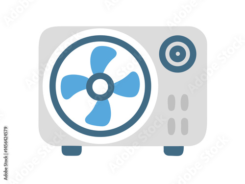 Simple Vector Illustration of a Mini-Split Air Conditioner. Clean line art illustration of a mini-split air conditioner.