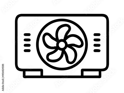 Simple Vector Illustration of a Mini-Split Air Conditioner. Clean line art illustration of a mini-split air conditioner.