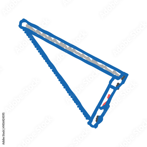 camping hand saw icon doodle illustration