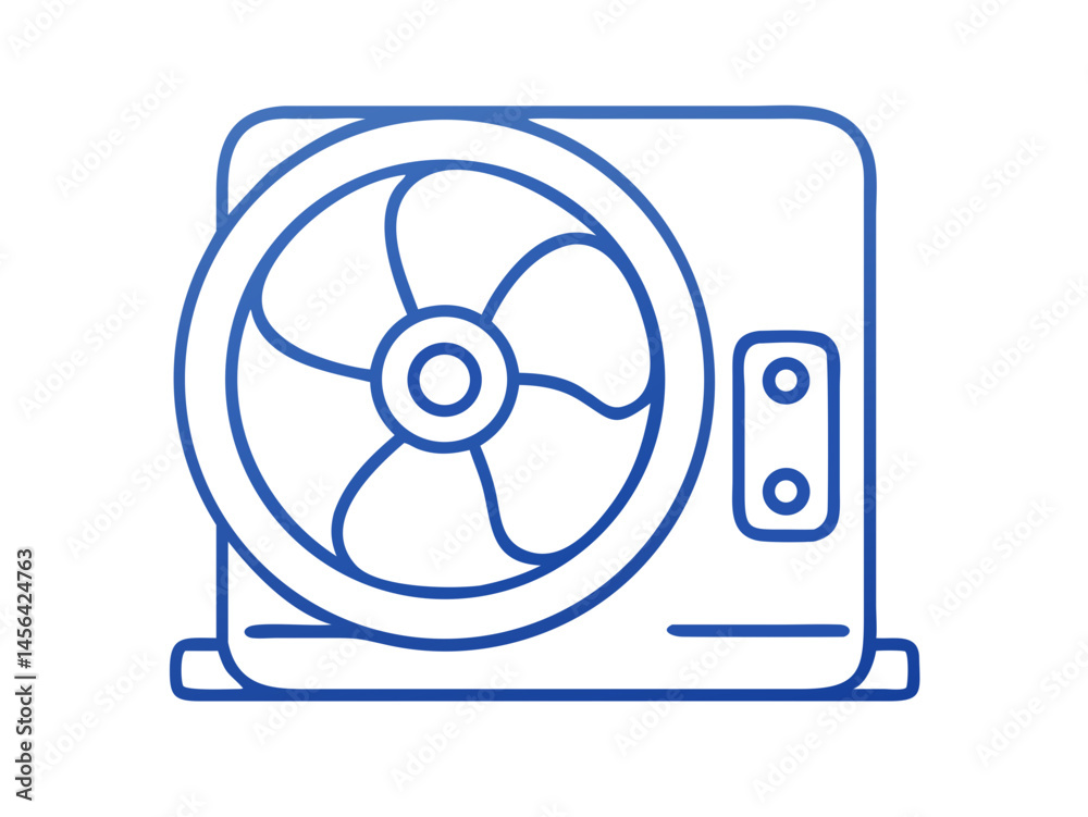 Simple Vector Illustration of a Mini-Split Air Conditioner. Clean line art illustration of a mini-split air conditioner. Simple Vector Illustration of a Mini-Split Air Conditioner. Clean line art illustration of a mini-split air conditioner.