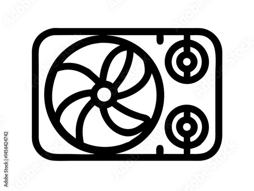 Simple Vector Illustration of a Mini-Split Air Conditioner. Clean line art illustration of a mini-split air conditioner.