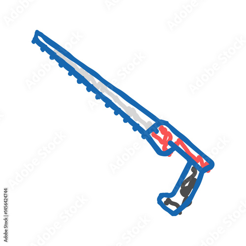 compass saw icon doodle illustration