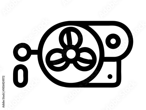 Simple Vector Illustration of a Mini-Split Air Conditioner. Clean line art illustration of a mini-split air conditioner.