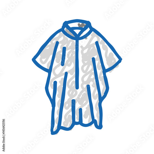 cloak outerwear male icon doodle illustration