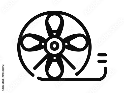 Simple Vector Illustration of a Mini-Split Air Conditioner. Clean line art illustration of a mini-split air conditioner.