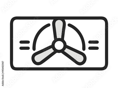 Simple Vector Illustration of a Mini-Split Air Conditioner. Clean line art illustration of a mini-split air conditioner.