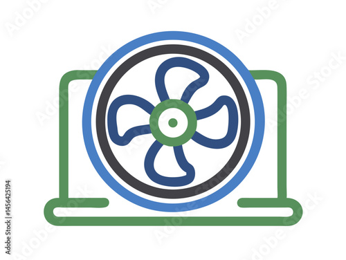 Simple Vector Illustration of a Mini-Split Air Conditioner. Clean line art illustration of a mini-split air conditioner.