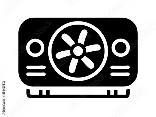 Simple Vector Illustration of a Mini-Split Air Conditioner. Clean line art illustration of a mini-split air conditioner.
