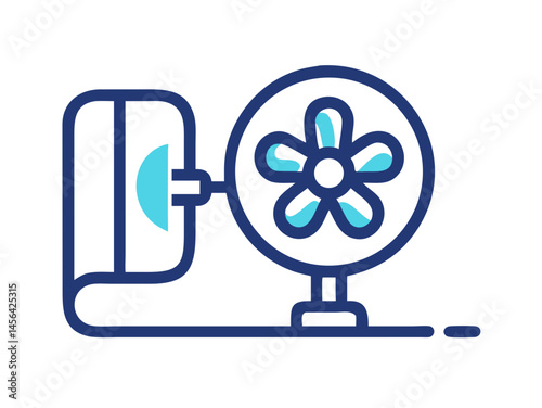 Simple Vector Illustration of a Mini-Split Air Conditioner. Clean line art illustration of a mini-split air conditioner.